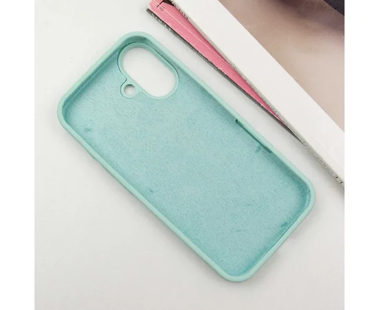 Чехол Silicone Case Full Protective (AA) для Apple iPhone 16 (6.1") Бирюзовый / Turquoise