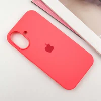 Чохол Silicone Case Full Protective (AA) для Apple iPhone 16 (6.1") Кавуновий / Watermelon red