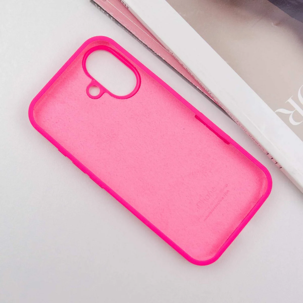 Чехол Silicone Case Full Protective (AA) для Apple iPhone 16 (6.1") Розовый / Barbie pink
