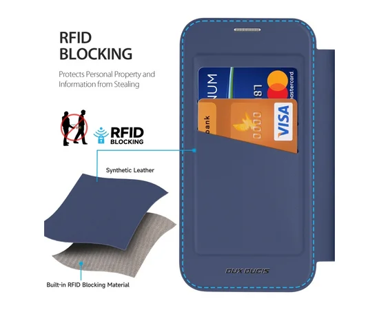 Чехол-книжка Dux Ducis Skin X Pro with MagSafe для Apple iPhone 16 (6.1") Blue