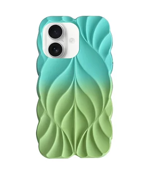 TPU чехол Leaf для Apple iPhone 16 (6.1") Marine Green / Mint