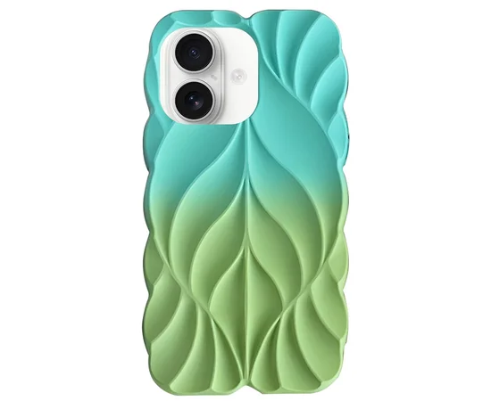 TPU чехол Leaf для Apple iPhone 16 (6.1") Marine Green / Mint
