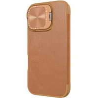 Шкіряний чохол-книжка Nillkin Qin Prop для Apple iPhone 16 (6.1") Brown