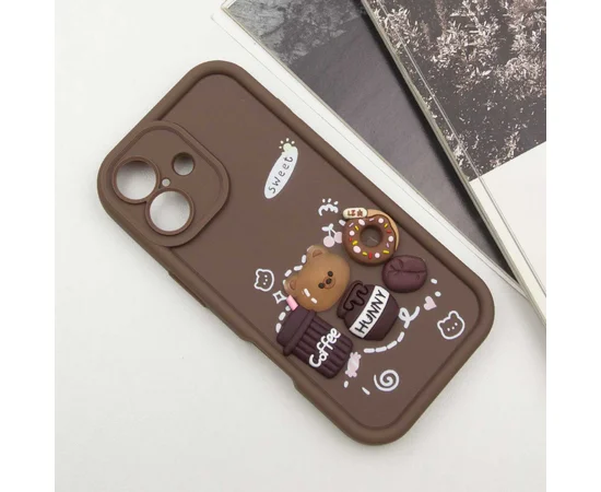 Чехол TPU Toys Case для Apple iPhone 16 (6.1") Brown / Sweet