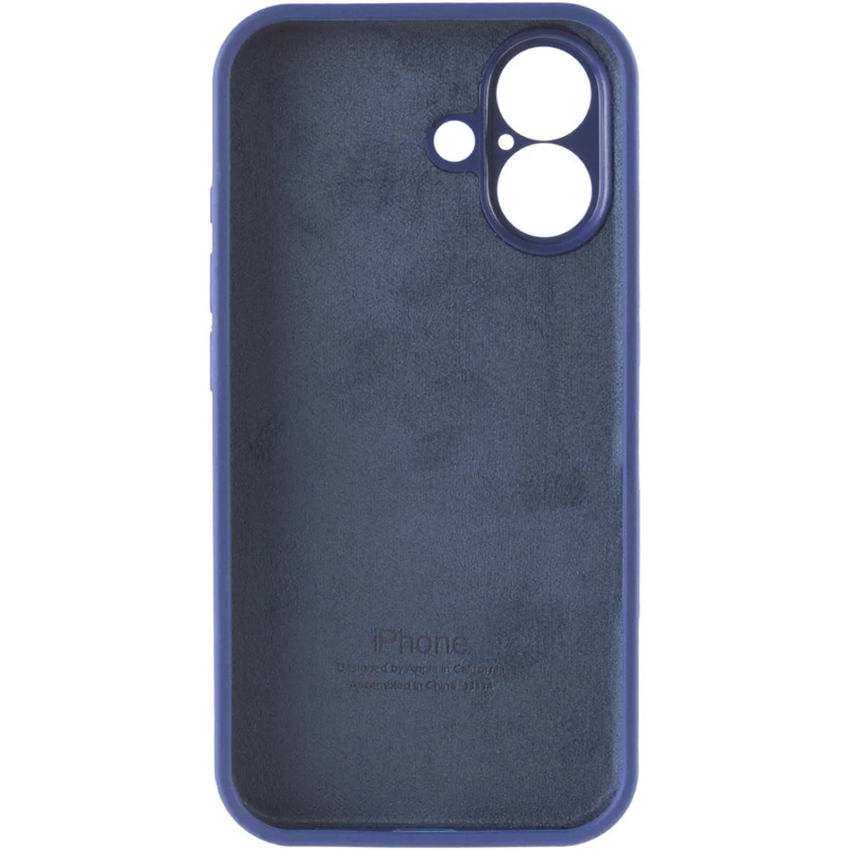 Чехол Silicone Case Full Camera Protective (AA) для Apple iPhone 16 (6.1") Синий / Deep navy