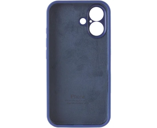 Чохол Silicone Case Full Camera Protective (AA) для Apple iPhone 16 (6.1") Синій / Deep navy