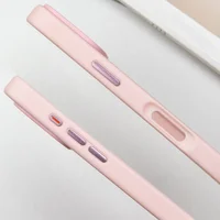 TPU+PC чохол Metal Buttons для Apple iPhone 16 (6.1") Рожевий