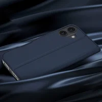 Чехол-книжка Dux Ducis с карманом для визиток для Apple iPhone 16 (6.1") Синий