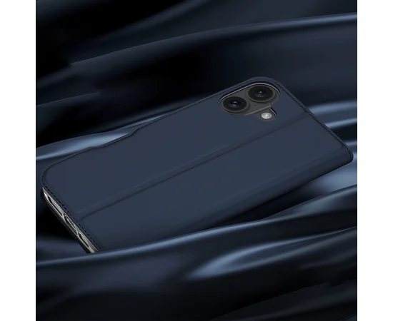 Чохол-книжка Dux Ducis з кишенею для візиток для Apple iPhone 16 (6.1") Синій