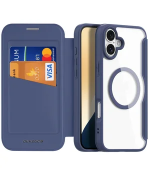 Чехол-книжка Dux Ducis Skin X Pro with MagSafe для Apple iPhone 16 (6.1") Blue Чехол-книжка Dux Ducis Skin X Pro with MagSafe для Apple iPhone 16 (6.1") Blue