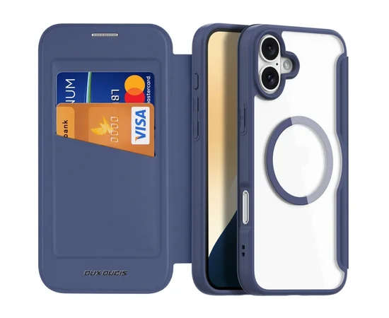 Чехол-книжка Dux Ducis Skin X Pro with MagSafe для Apple iPhone 16 (6.1") Blue