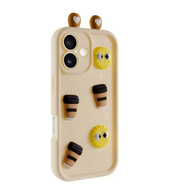 Чохол TPU Toys Case with Ears для Apple iPhone 16 (6.1") Sand