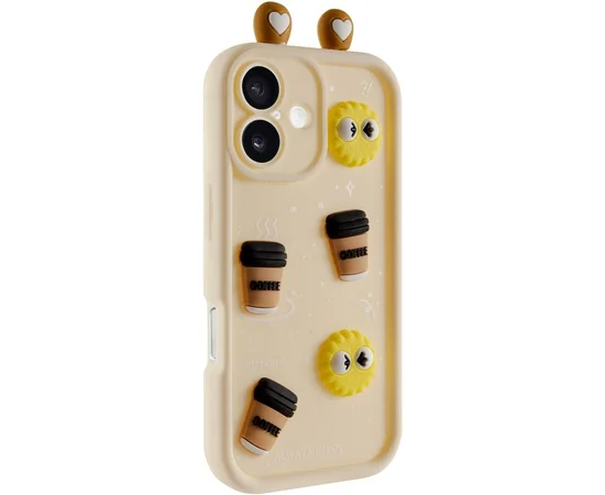 Чохол TPU Toys Case with Ears для Apple iPhone 16 (6.1") Sand