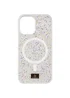 TPU чехол Bling World Rock Diamond with MagSafe для Apple iPhone 16 (6.1") White