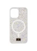 TPU чехол Bling World Rock Diamond with MagSafe для Apple iPhone 16 (6.1") White