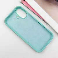 Чехол Silicone Case Full Protective (AA) для Apple iPhone 16 (6.1") Бирюзовый / Marine Green