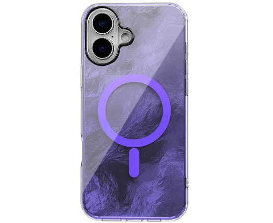 Чохол TPU Shiny Mountain (MagFit) для Apple iPhone 16 (6.1") Purple