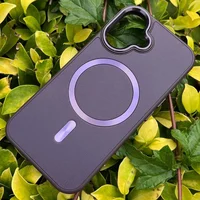 Кожаный чехол SnapCase with MagSafe для Apple iPhone 16 (6.1") Dark Purple
