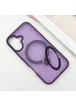 TPU+PC чехол Metal Buttons with MagSafe Colorful HQ Ring для Apple iPhone 16 (6.1") Purple
