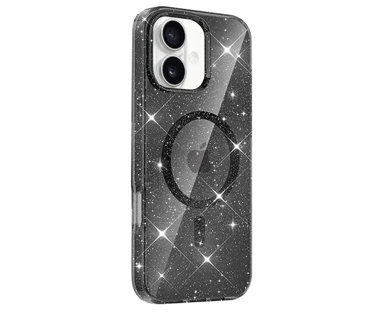 Чехол TPU Eclipse Sparkle (MagFit) для Apple iPhone 16 (6.1") Black