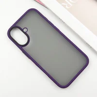 TPU+PC чехол Metal Buttons для Apple iPhone 16 (6.1") Темно-Фиолетовый