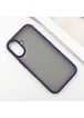 TPU+PC чехол Metal Buttons для Apple iPhone 16 (6.1") Темно-Фиолетовый