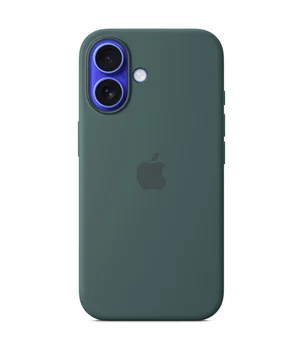 Чохол Silicone case (AAA) with Magsafe and Animation (button) для Apple iPhone 16 (6.1") Lake Green
