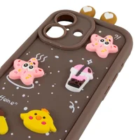 Чехол TPU Toys Case with Ears для Apple iPhone 16 (6.1") Brown