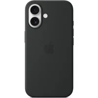 Чехол Silicone case (AAA) with Magsafe and Animation (button) для Apple iPhone 16 (6.1") Black