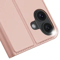 Чехол-книжка Dux Ducis с карманом для визиток для Apple iPhone 16 (6.1") Rose Gold