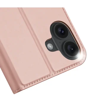Чохол-книжка Dux Ducis з кишенею для візиток для Apple iPhone 16 (6.1") Rose Gold