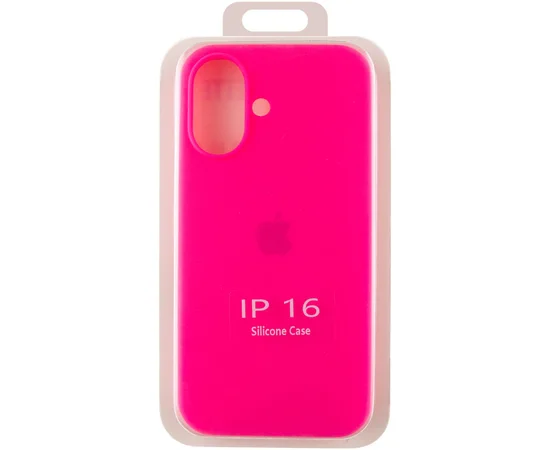 Чехол Silicone Case Full Protective (AA) для Apple iPhone 16 (6.1") Розовый / Barbie pink