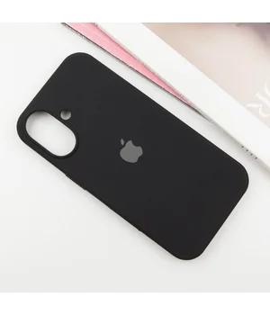 Чехол Silicone Case Full Protective (AA) для Apple iPhone 16 (6.1") Черный / Black