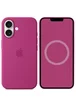 Чехол Silicone case (AAA) full with Magsafe and Animation для Apple iPhone 16 (6.1") Fuchsia