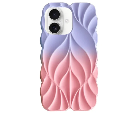 TPU чехол Leaf для Apple iPhone 16 (6.1") Lilac / Pink