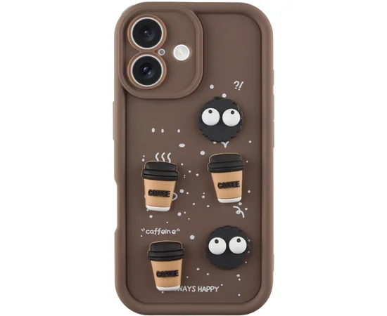 Чехол TPU Toys Case для Apple iPhone 16 (6.1") Brown / Always Happy
