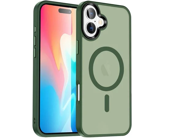 Чехол Ummi Colorful with MagSafe для Apple iPhone 16 (6.1") Зеленый / Dark Green