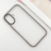 TPU+PC чехол Metal Buttons для Apple iPhone 16 (6.1") Серый