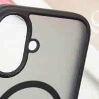 TPU+PC чехол Metal Buttons with MagSafe для Apple iPhone 16 (6.1") Черный