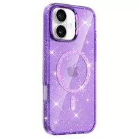 Чехол TPU Eclipse Sparkle (MagFit) для Apple iPhone 16 (6.1") Purple
