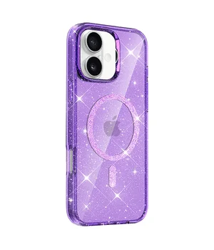 Чехол TPU Eclipse Sparkle (MagFit) для Apple iPhone 16 (6.1") Purple