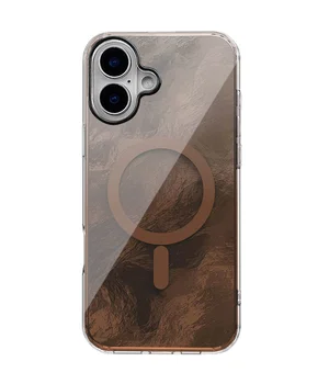 Чохол TPU Shiny Mountain (MagFit) для Apple iPhone 16 (6.1") Chocolate