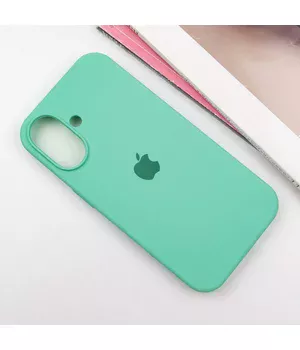 Чохол Silicone Case Full Protective (AA) для Apple iPhone 16 (6.1") Бірюзовий / Marine Green