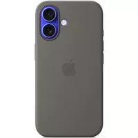 Чохол Silicone case (AAA) with Magsafe and Animation (button) для Apple iPhone 16 (6.1") Stone Grey