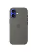 Чехол Silicone case (AAA) with Magsafe and Animation (button) для Apple iPhone 16 (6.1") Stone Grey