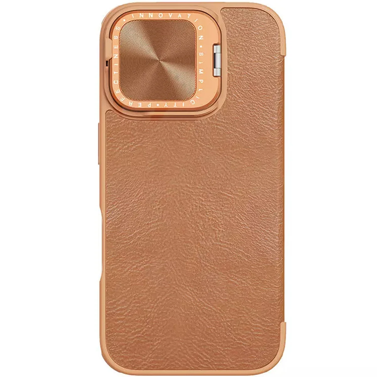 Кожаный чехол-книжка Nillkin Qin Prop для Apple iPhone 16 (6.1") Brown