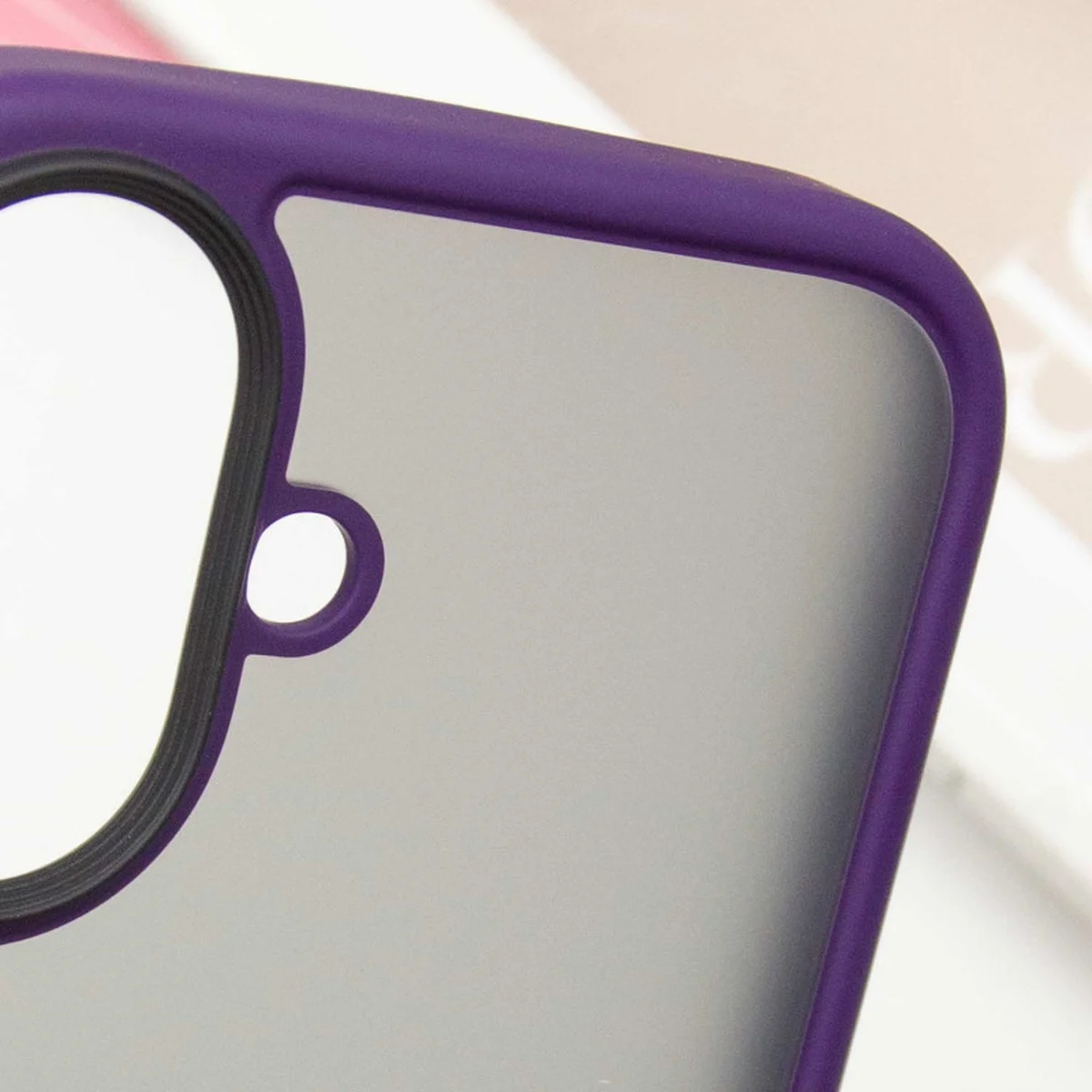 TPU+PC чехол Metal Buttons для Apple iPhone 16 (6.1") Темно-Фиолетовый