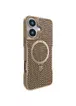 TPU+PC чохол Metal Buttons with MagSafe Carbon Ring для Apple iPhone 16 (6.1") Золотий