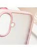 TPU+PC чохол Metal Buttons для Apple iPhone 16 (6.1") Рожевий