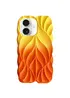 TPU чохол Leaf для Apple iPhone 16 (6.1") Yellow / Orange